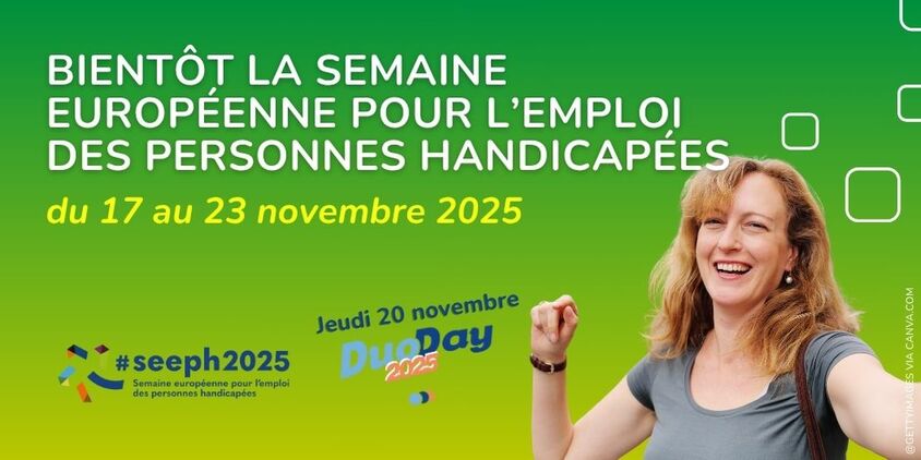 La SEEPH se déroule du lundi 17 au dimanche 23 novembre 2025, et le DuoDay le 20 novembre 2025.